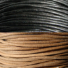 Lederband rund Natur und Schwarz 3mm